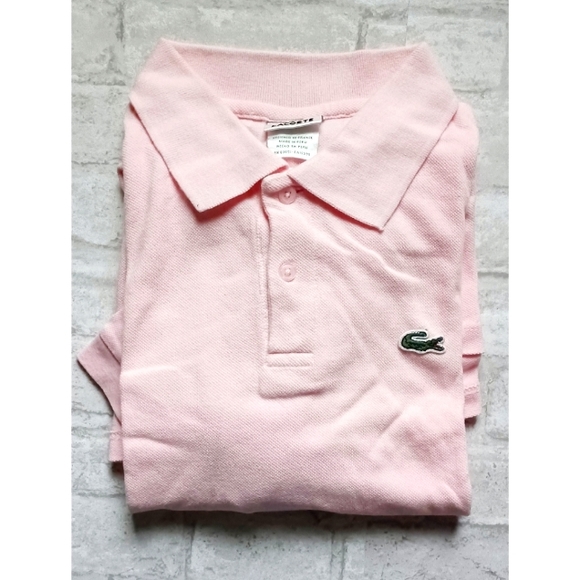 Lacoste Men's Flamingo Pink Short-Sleeve Pique Polo Shirt - Picture 5 of 15